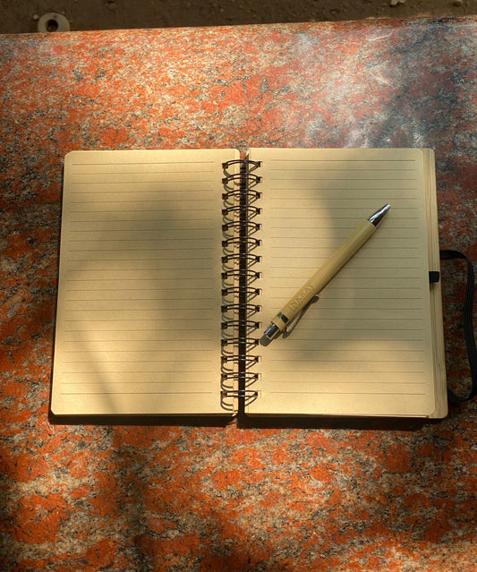 BAMBOO NOTEBOOK AND PEN