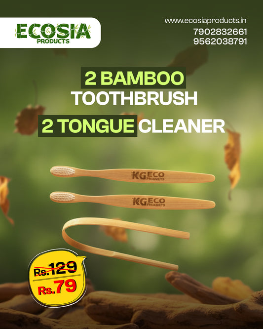 MAGIC COMBO. 2 TOOTHBRUSH 2 TONGUE CLEANER