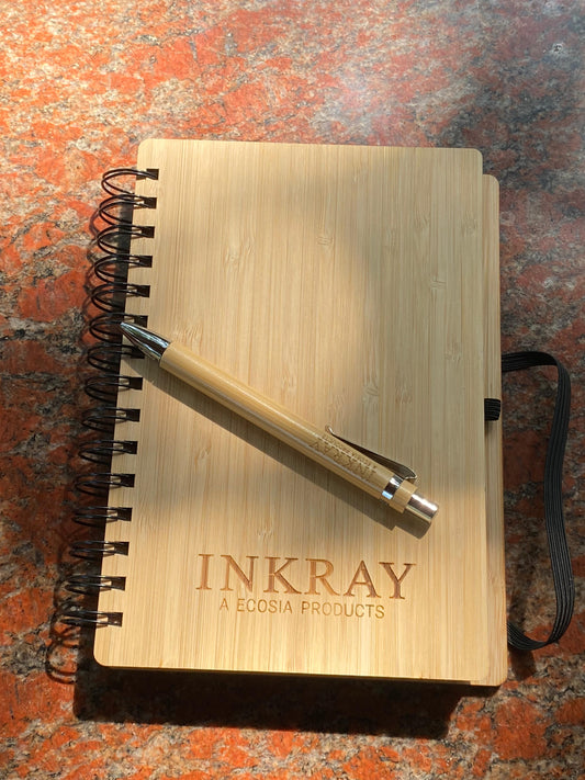 BAMBOO NOTEBOOK AND PEN